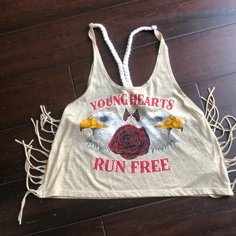 5X20dlls Eagle Crop top size small forever 21